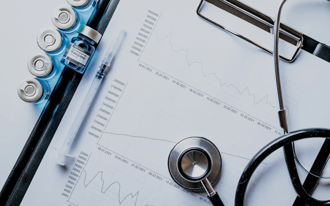Medical record and stethoscope