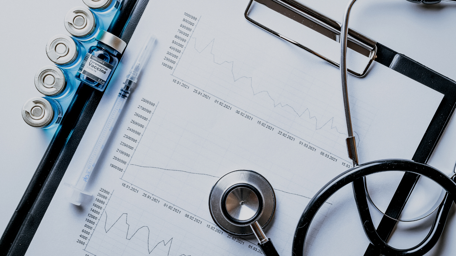 Medical record and stethoscope