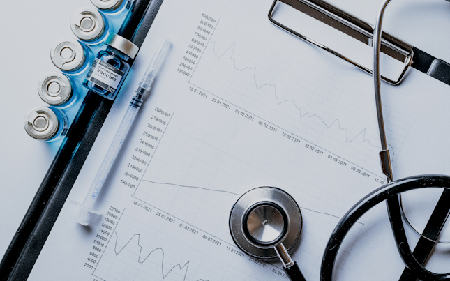 Medical record and stethoscope