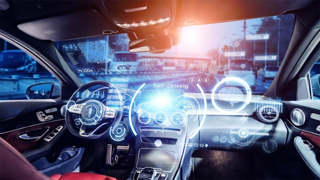 Innenraum eines fortschrittlichen Autos