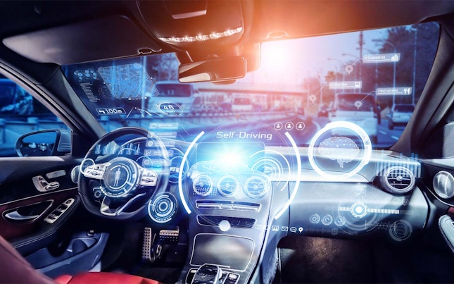 Interior de un automóvil avanzado