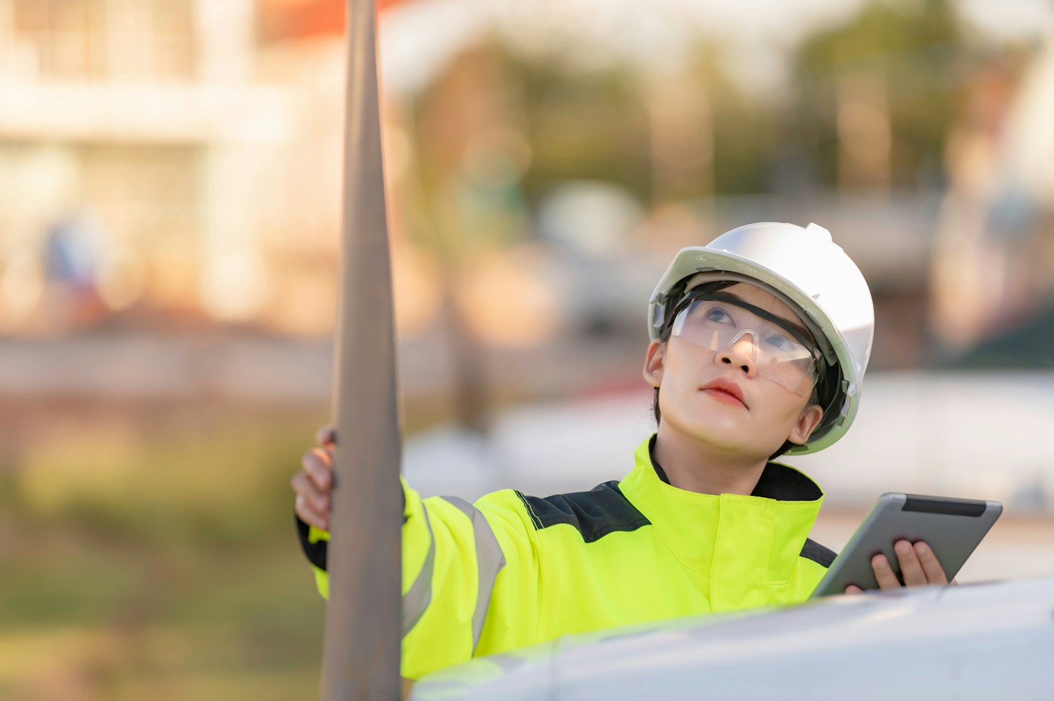 Inspector Auditing the Maintenance of an Aircraft