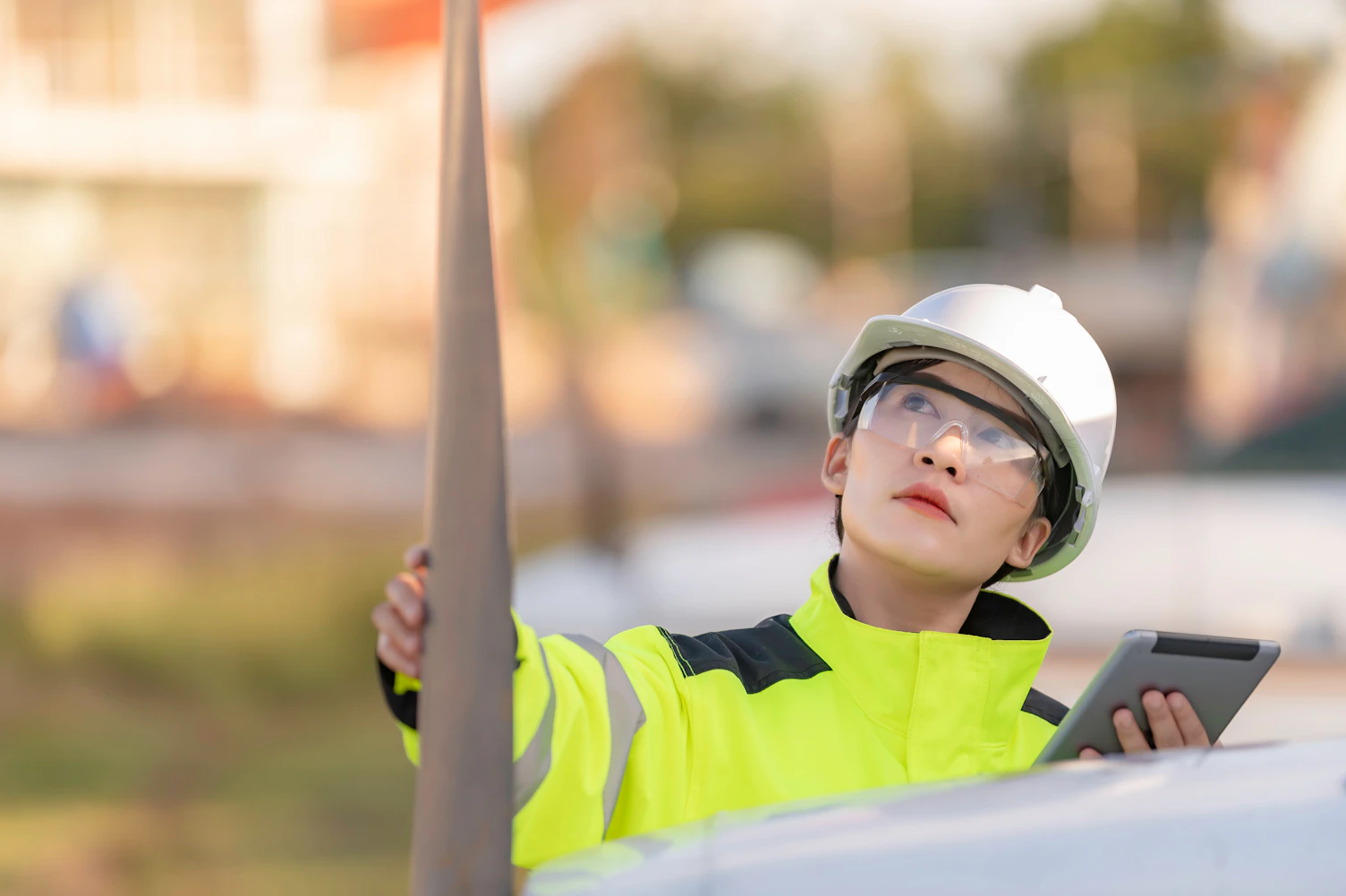 Inspector Auditing the Maintenance of an Aircraft
