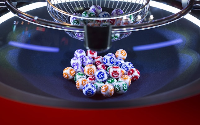 Bolas con números de lotería
