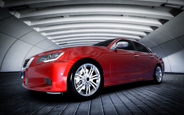 Parked big wheeler trucks