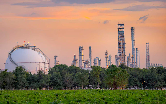 Planta de refinería de petróleo y gas