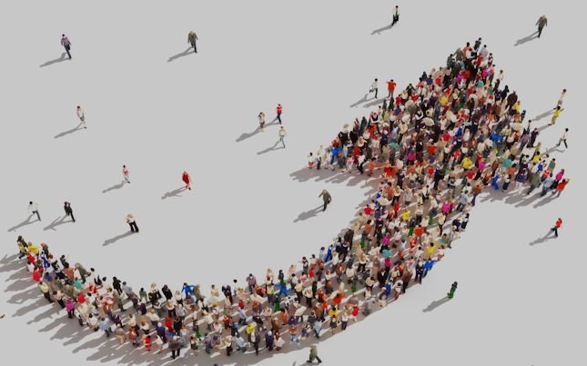 People Formed Directional Arrow 1600px