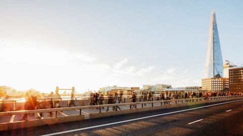People Walking on London Bridge