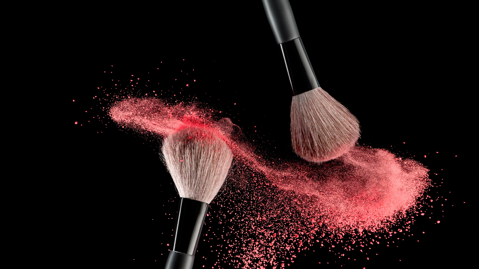 Pink Cosmetic Blushon Powder from Brushes