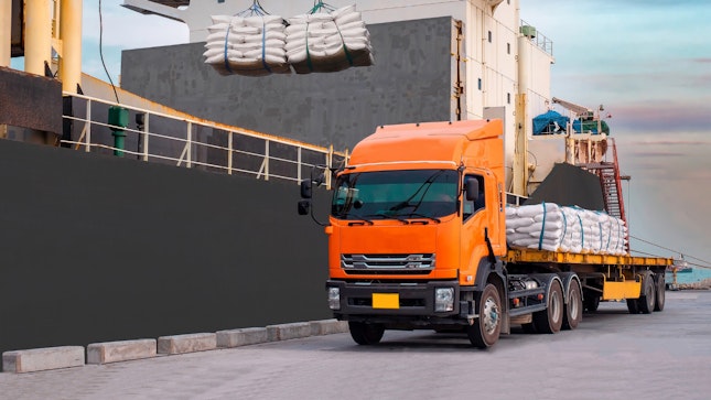 Produce loading on truck
