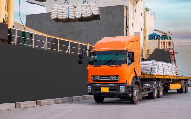 Produce loading on truck