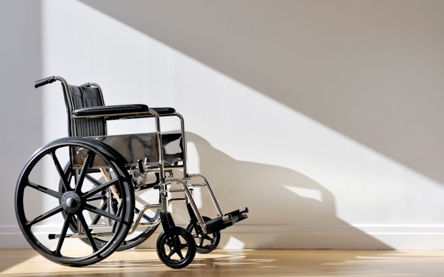 Wheelchair in Hospital Hall