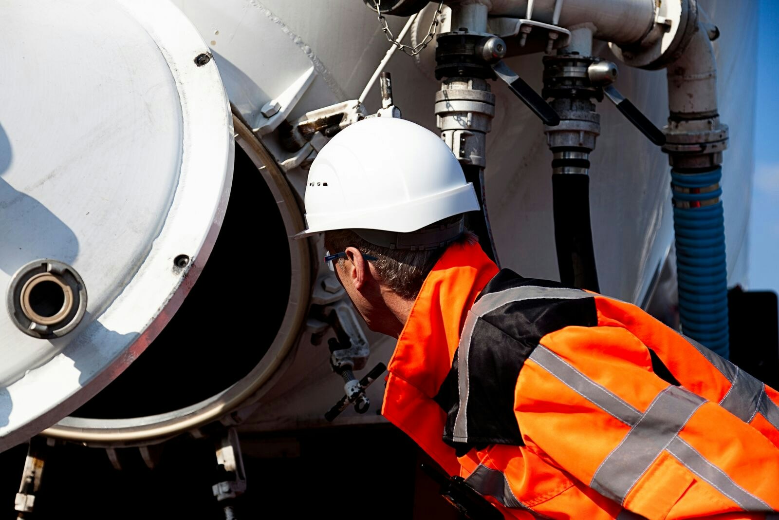 Engineer Working on Pipeline Equipment