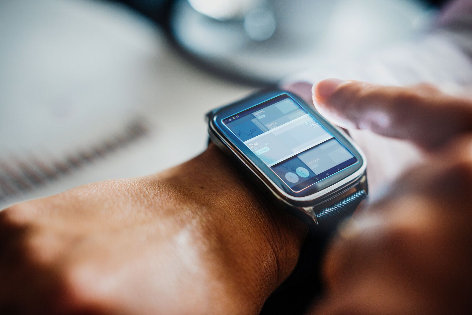 Man Holding External Battery and Smartphone 