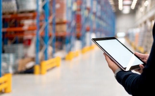 Woman using Smartphone outside