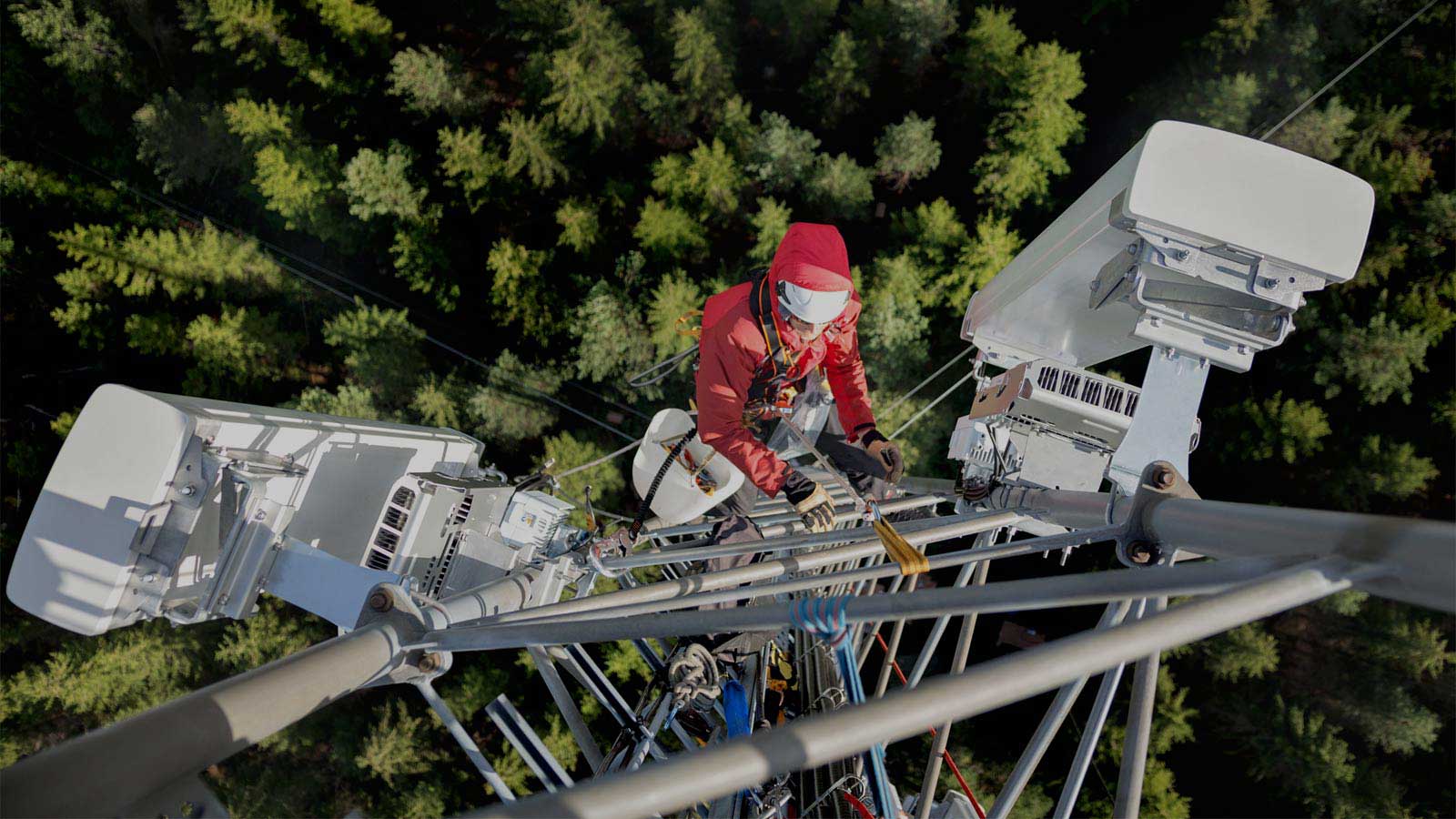 Telecom tower worker