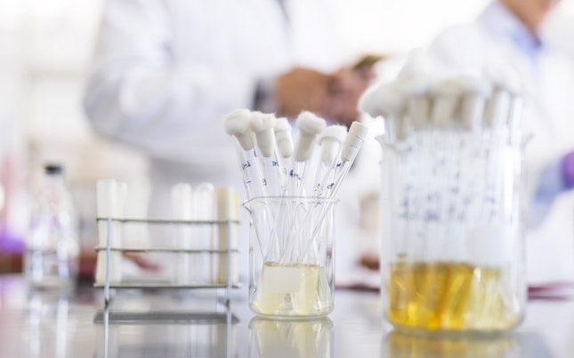 Test Tubes with Chemical Samples