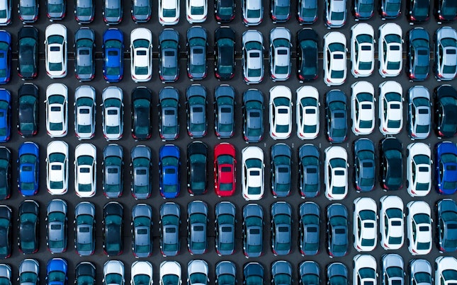 Cars on Motorway Digital Concept