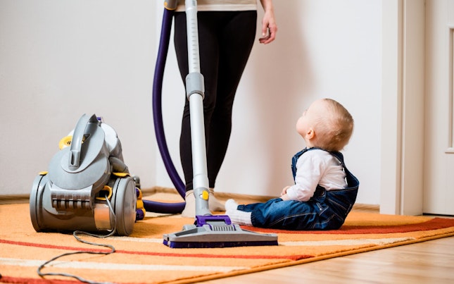 Woman Hoovering