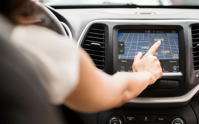 Inside of an advanced car