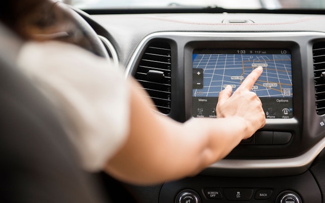 Inside of an advanced car