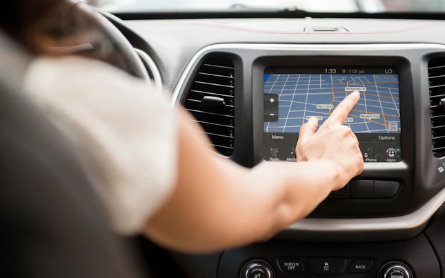 Inside of an advanced car