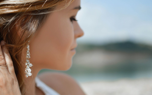 Woman Wearing Dangle Earrings