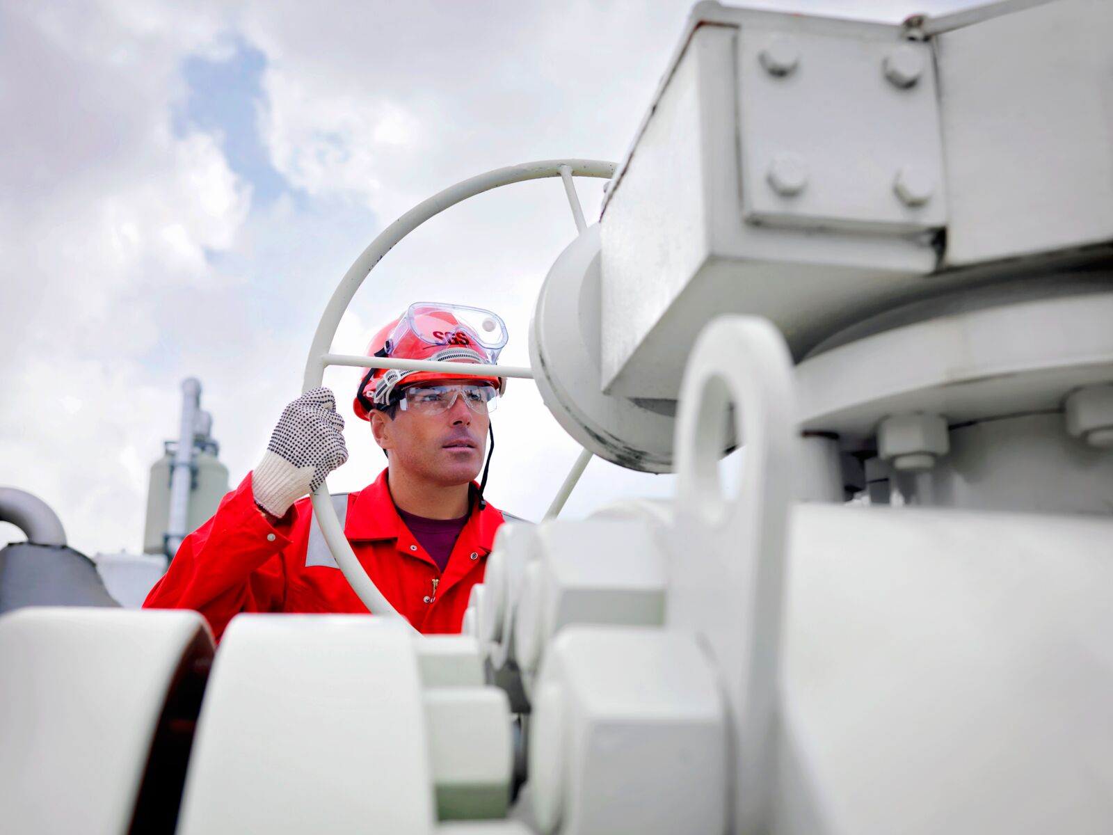 Worker at Gas Storage Plant