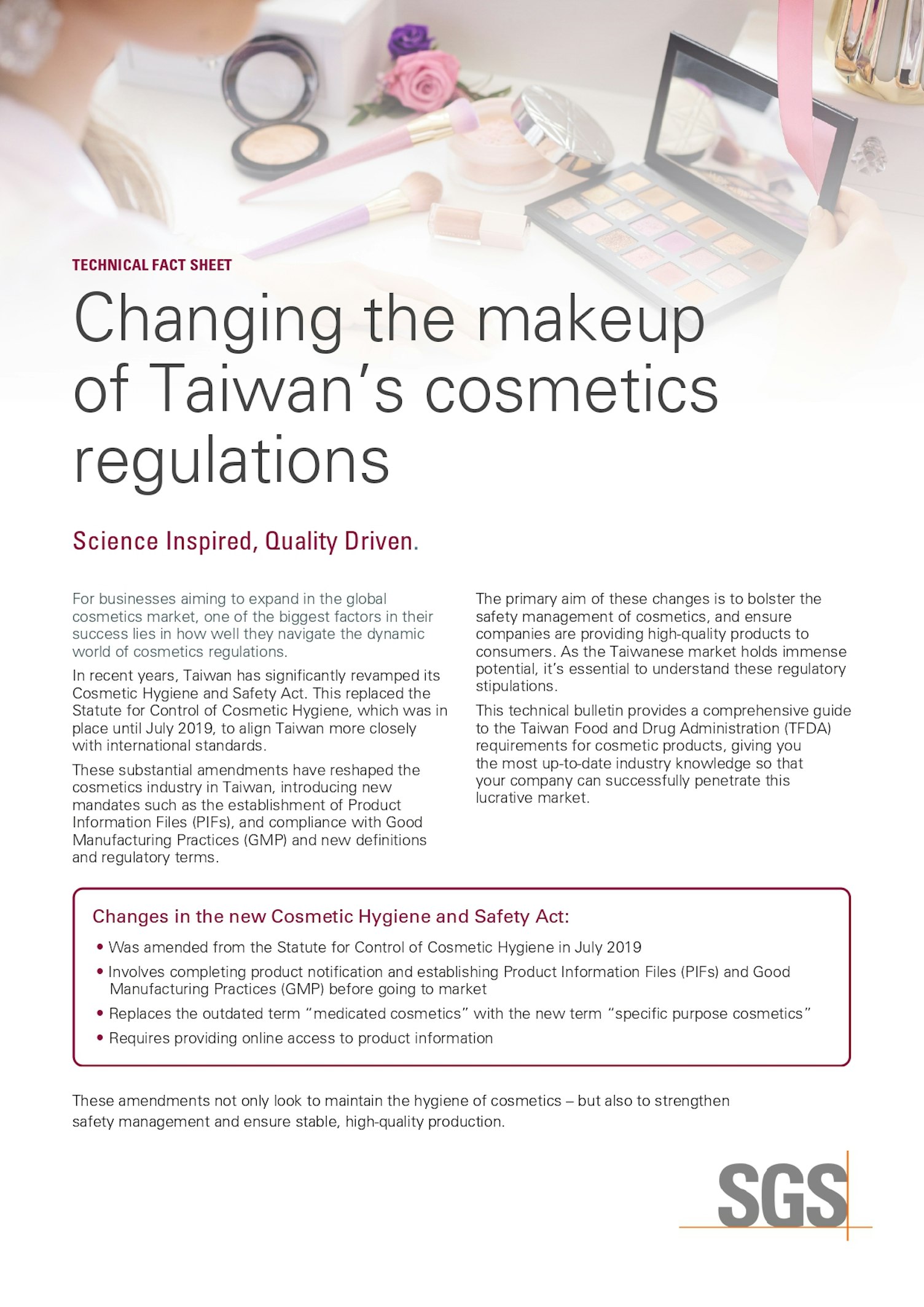 Changing the Makeup of Taiwan's Cosmetics Regulations