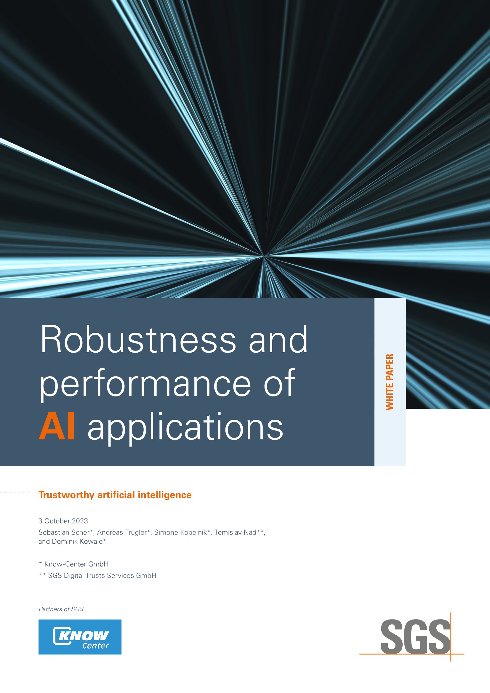 White Paper: Trustworthy AI, Robustness And Performance Of AI ...